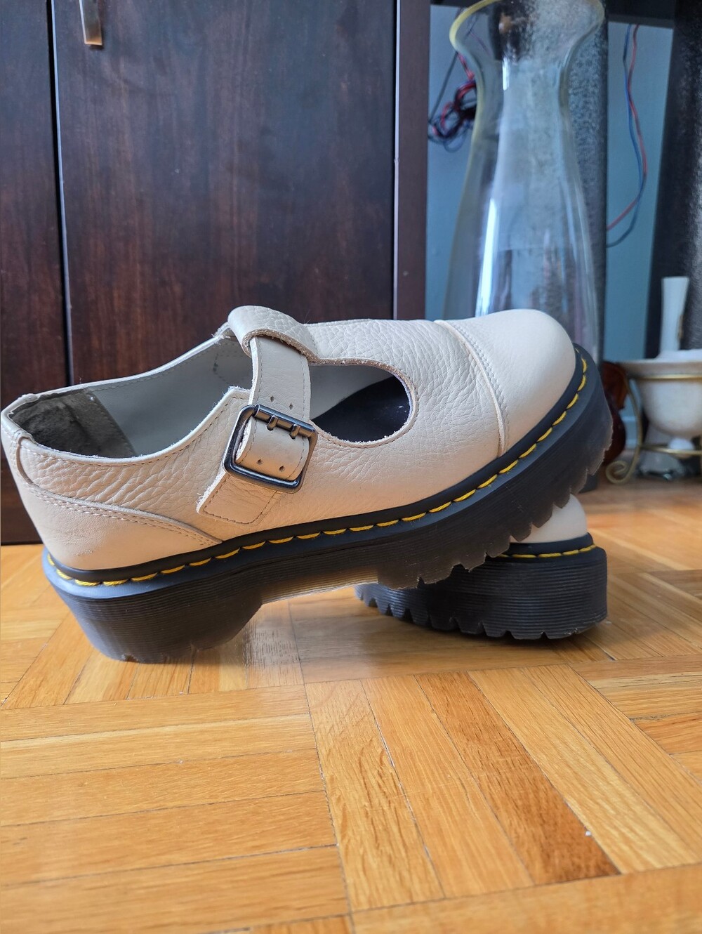 Beige Maryjane Dr. Martens